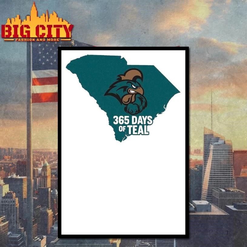 Coastal Carolina Chanticleers 365 Days Of Teal Graphic Shirt