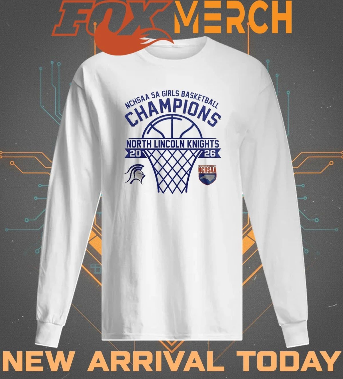 North Lincoln Knights 2026 NCHSAA 5A Girls Basketball Champions t-shirt