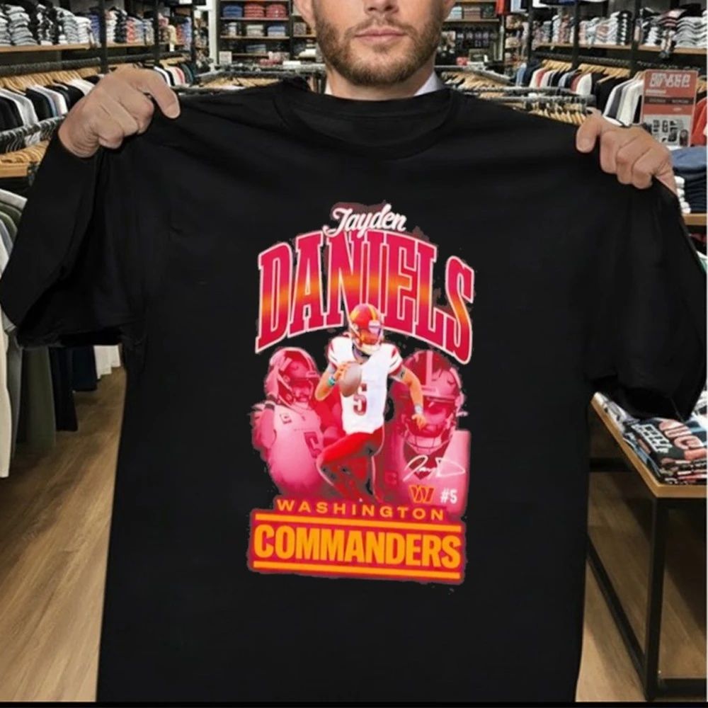 Washington Commanders Jayden Daniels Triple Pic Shirt
