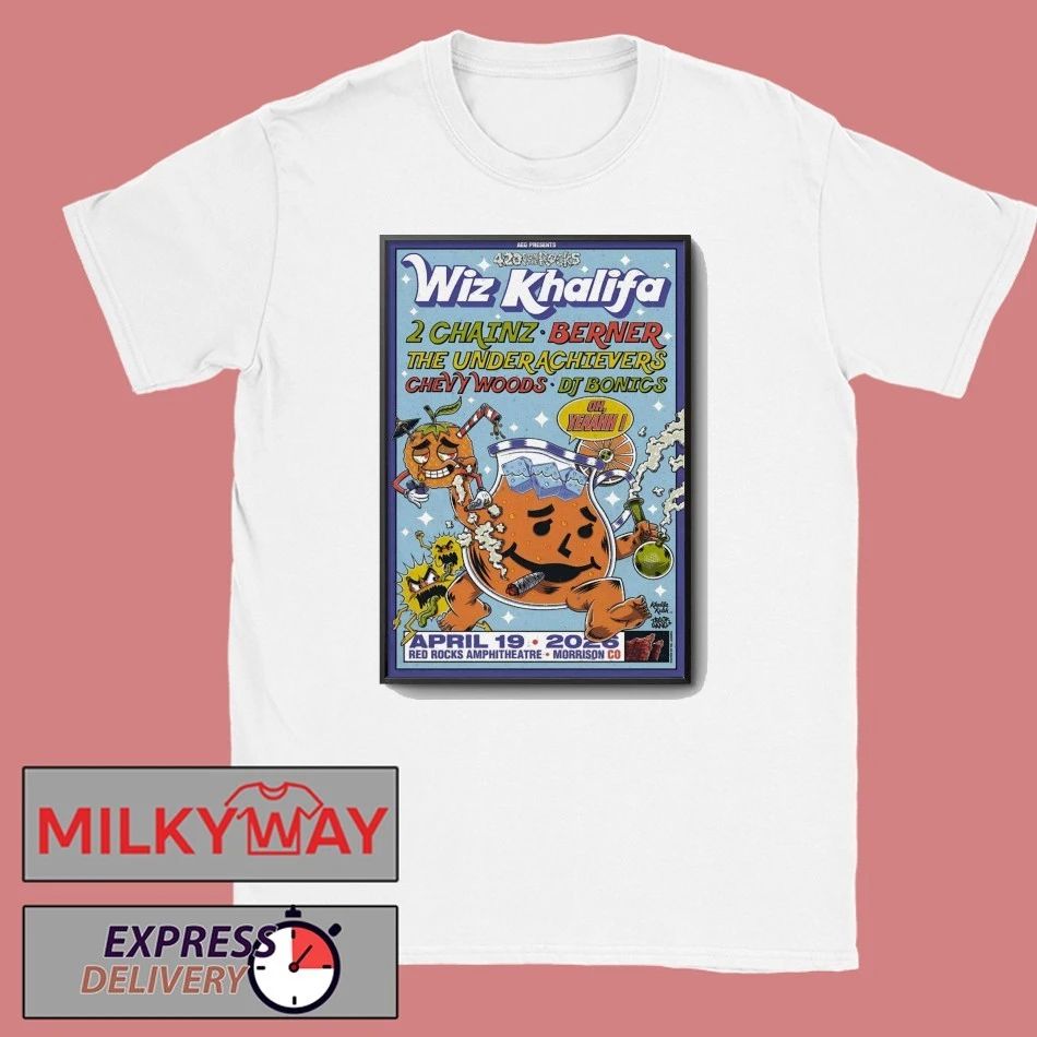Wiz Khalifa Red Rocks Amphitheatre in Morrison CO Apr 19 2026 Poster shirt