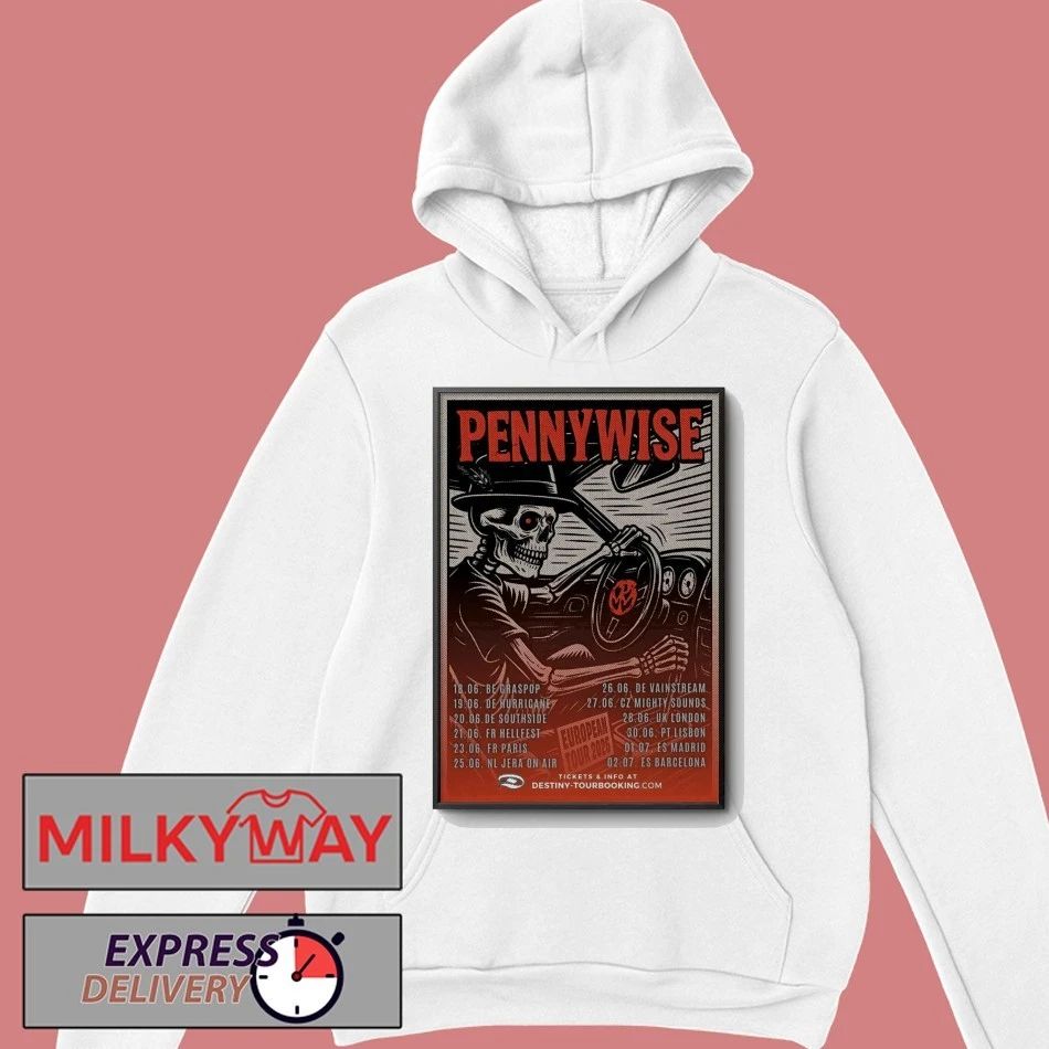 PennyWise Summer 2026 Tour UK Poster shirt