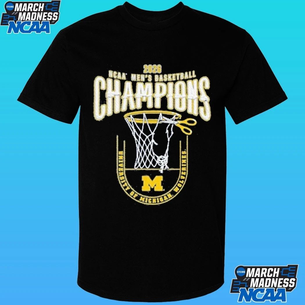 Michigan Wolverines 2026 Men’s Basketball National Champions Net Shirt