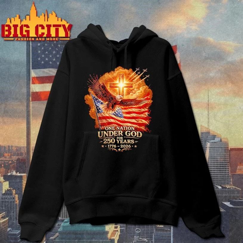 One Nation Under God For 250 Years 1776 2026 Graphic Shirt