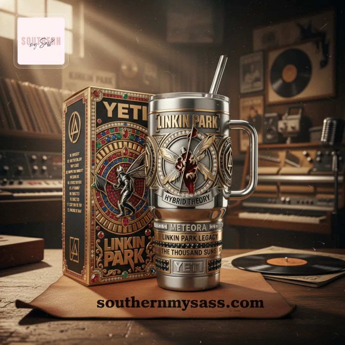 Linkin Park Hybrid Theory YETI 40oz Tumbler With Handle