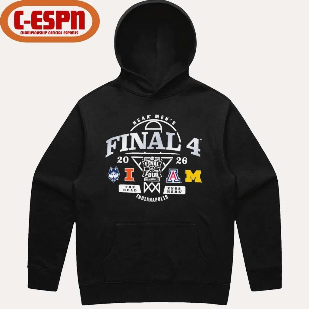 Indianapolis 4 Teams 2026 NCAA Men’s Final Four Shirt