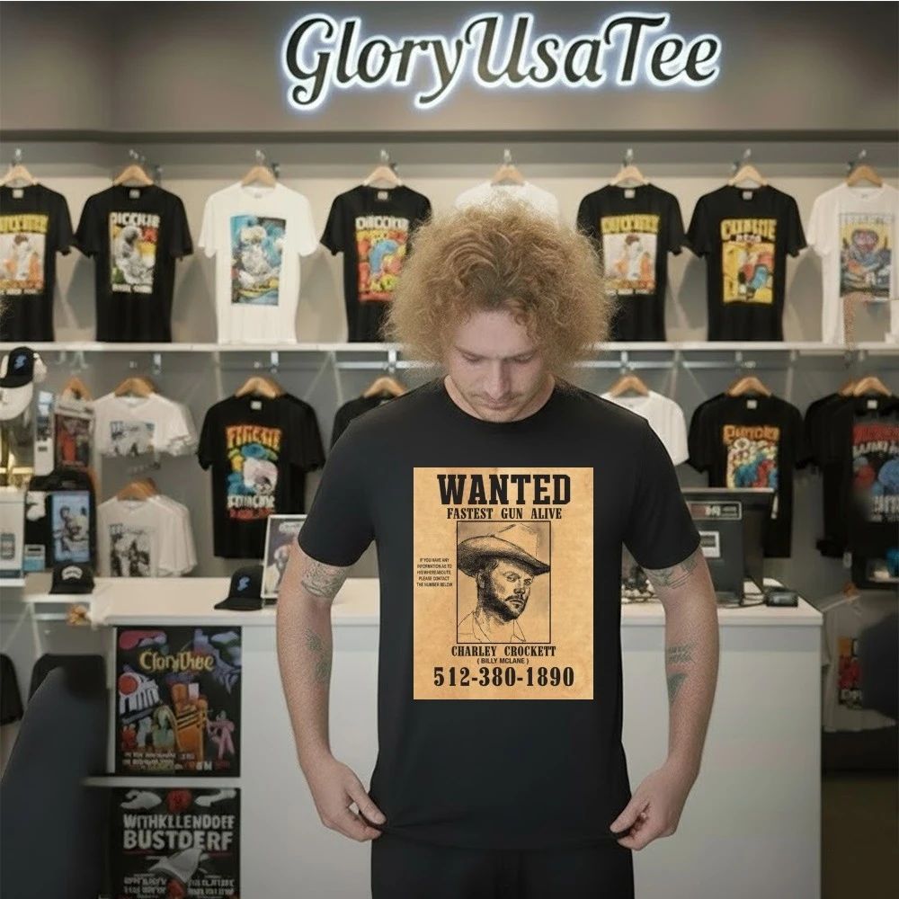 Charley Crockett Wanted Fastest Gun Alive Poster Shirt