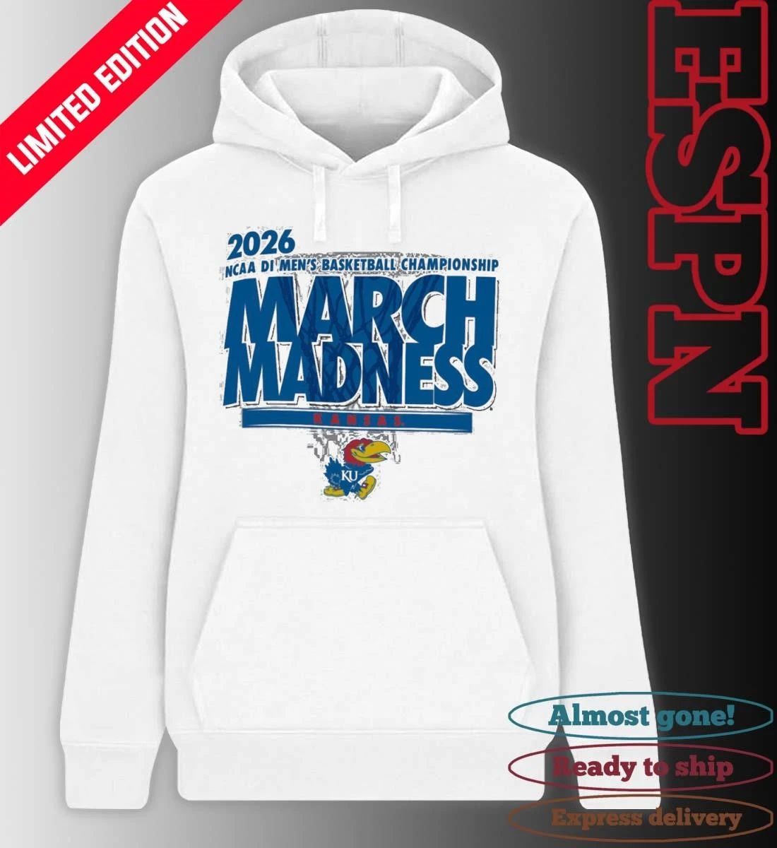 Kansas Men’s Basketball Single Team NCAA March Madness Shirt