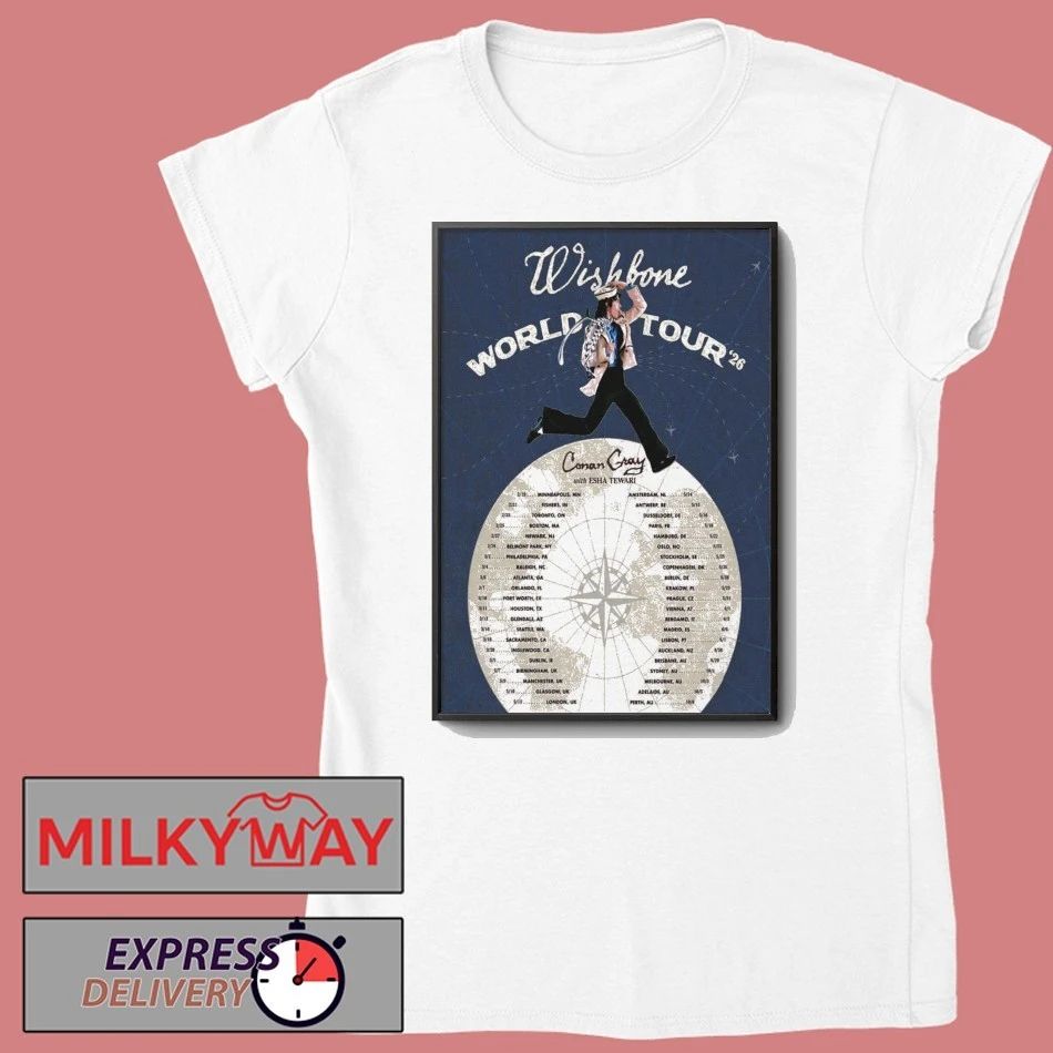 Conan Gray Wishbone World Tour 2026 Poster shirt