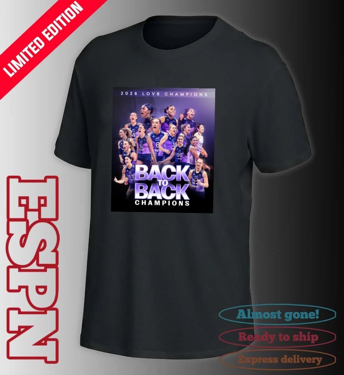 LOVB Austin Back 2 Back League One Volleyball Champions Shirt
