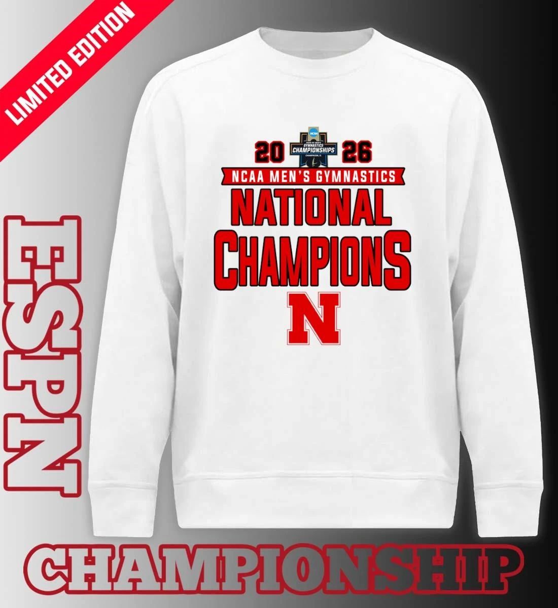 Nebraska Cornhuskers 2026 NCAA Men’s Gymnastics National Champions Shirt