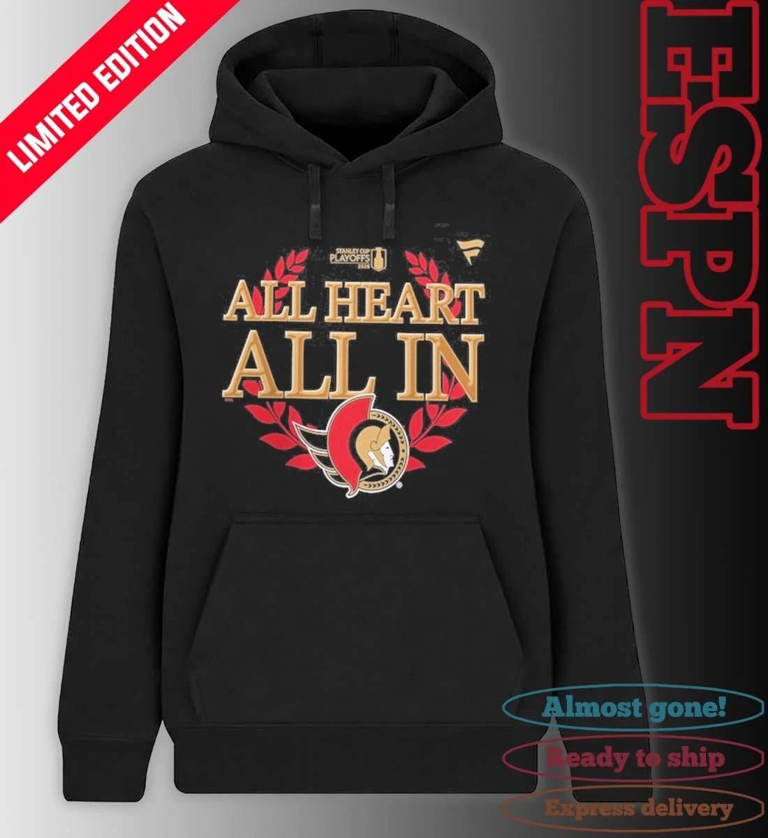 Ottawa Senators 2026 NHL Playoff All Heart All In Shirt