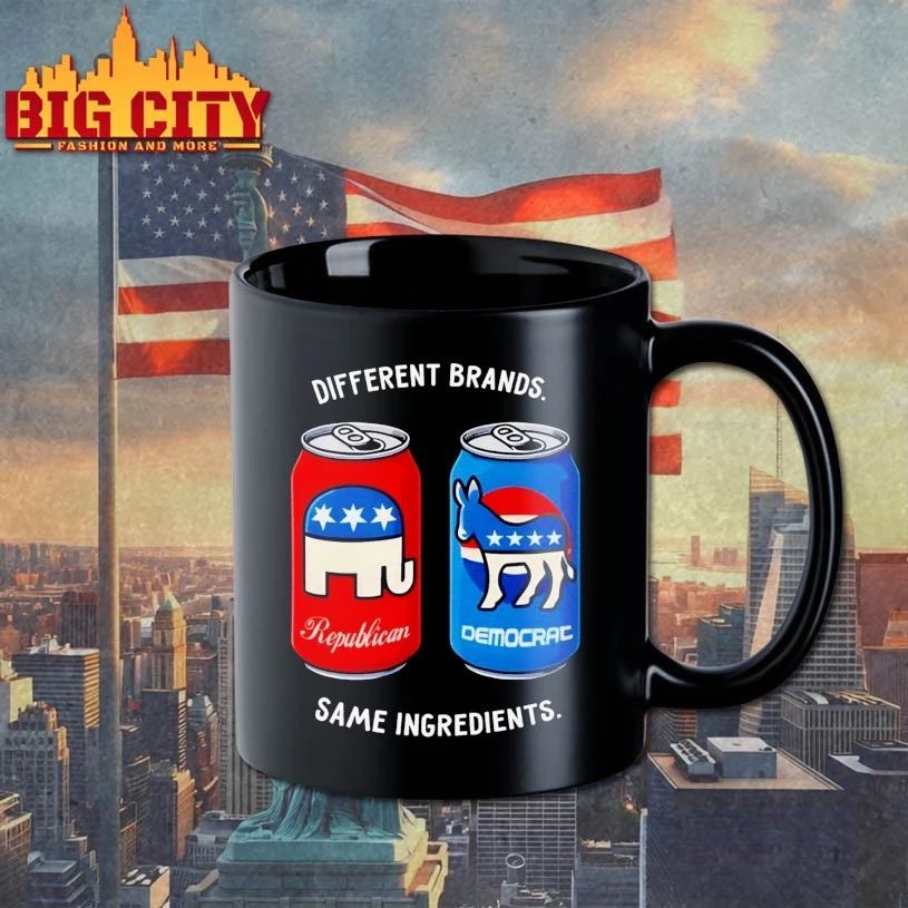 Different Brands Same Ingredients Bipartisan Unity Political Humor T-shirt