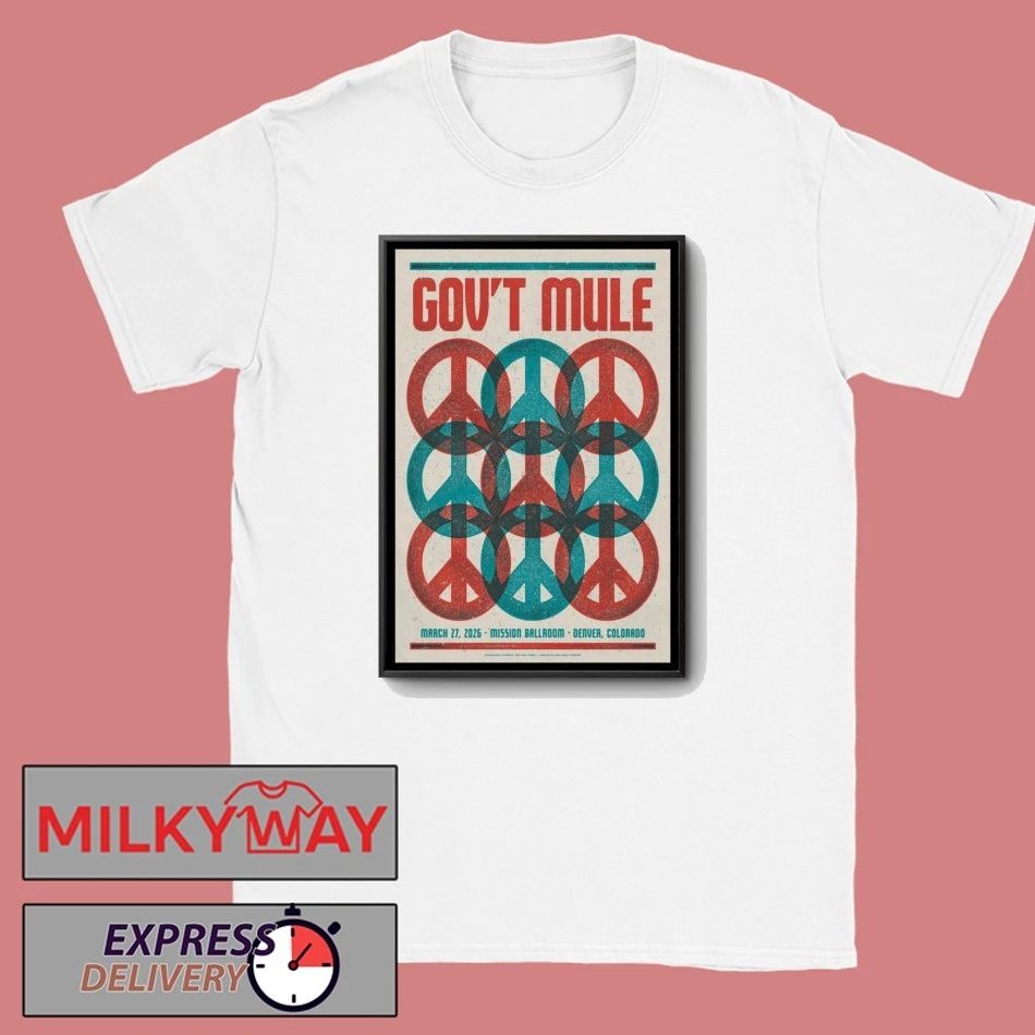 Poster Gov’t Mule Mar 27 2026 Denver, Colorrdo shirt