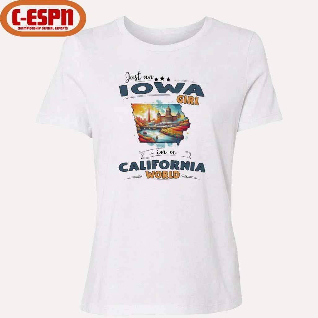 Just An Iowa Girl In A California World Retro Shirt