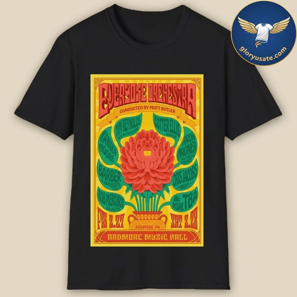 Everyone Orchestra Ardmore, PA February 27-28 2026 Concert Poster Shirt