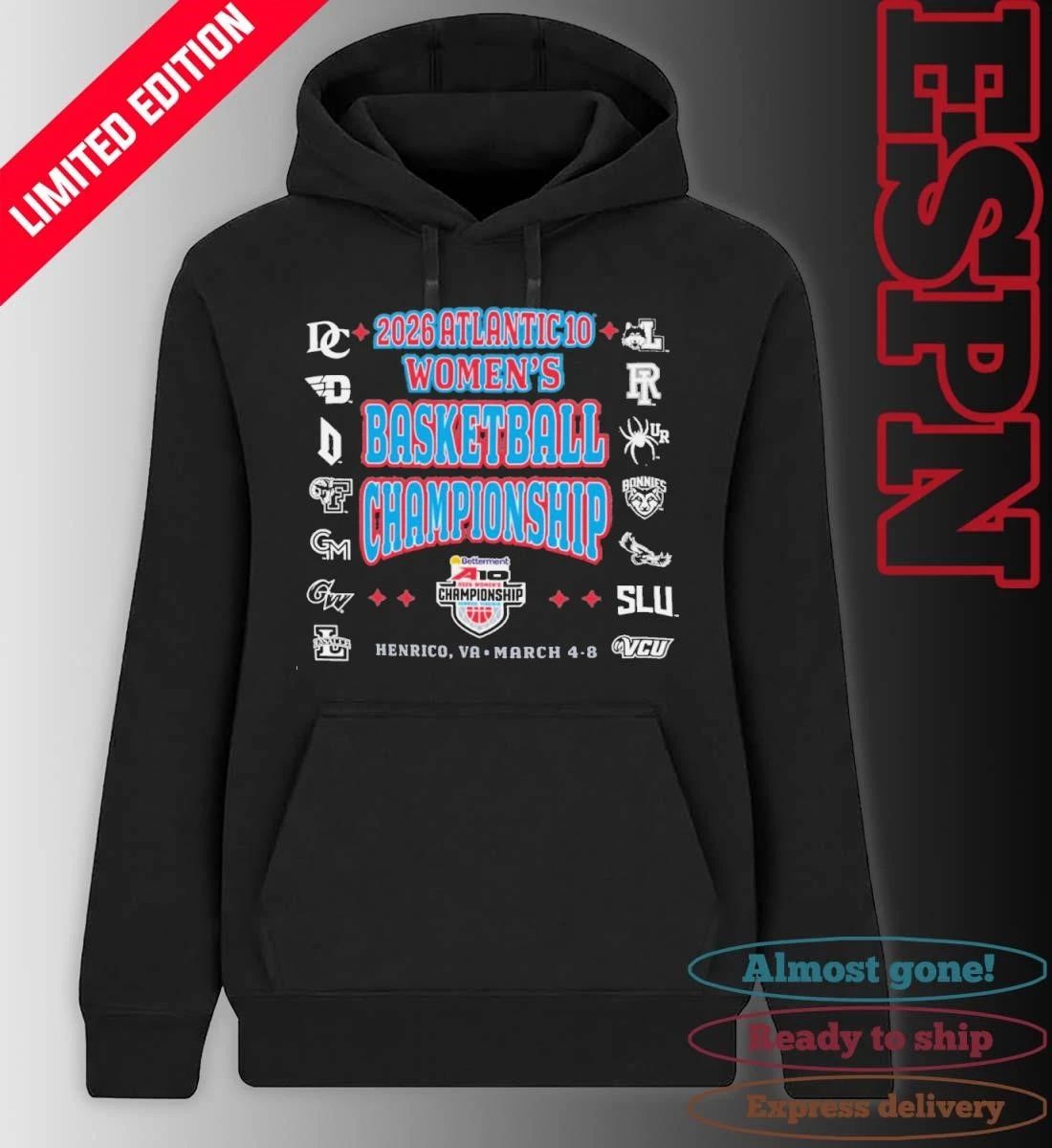 Henrico, VA 2026 A-10 Women’s Basketball Championship T-Shirt