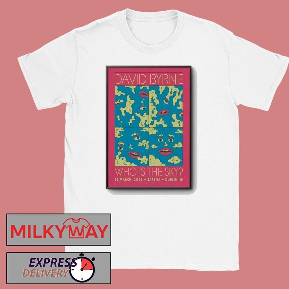 David Byrne Dublin, Ireland March 13 2026 3Arena Tour Poster shirt