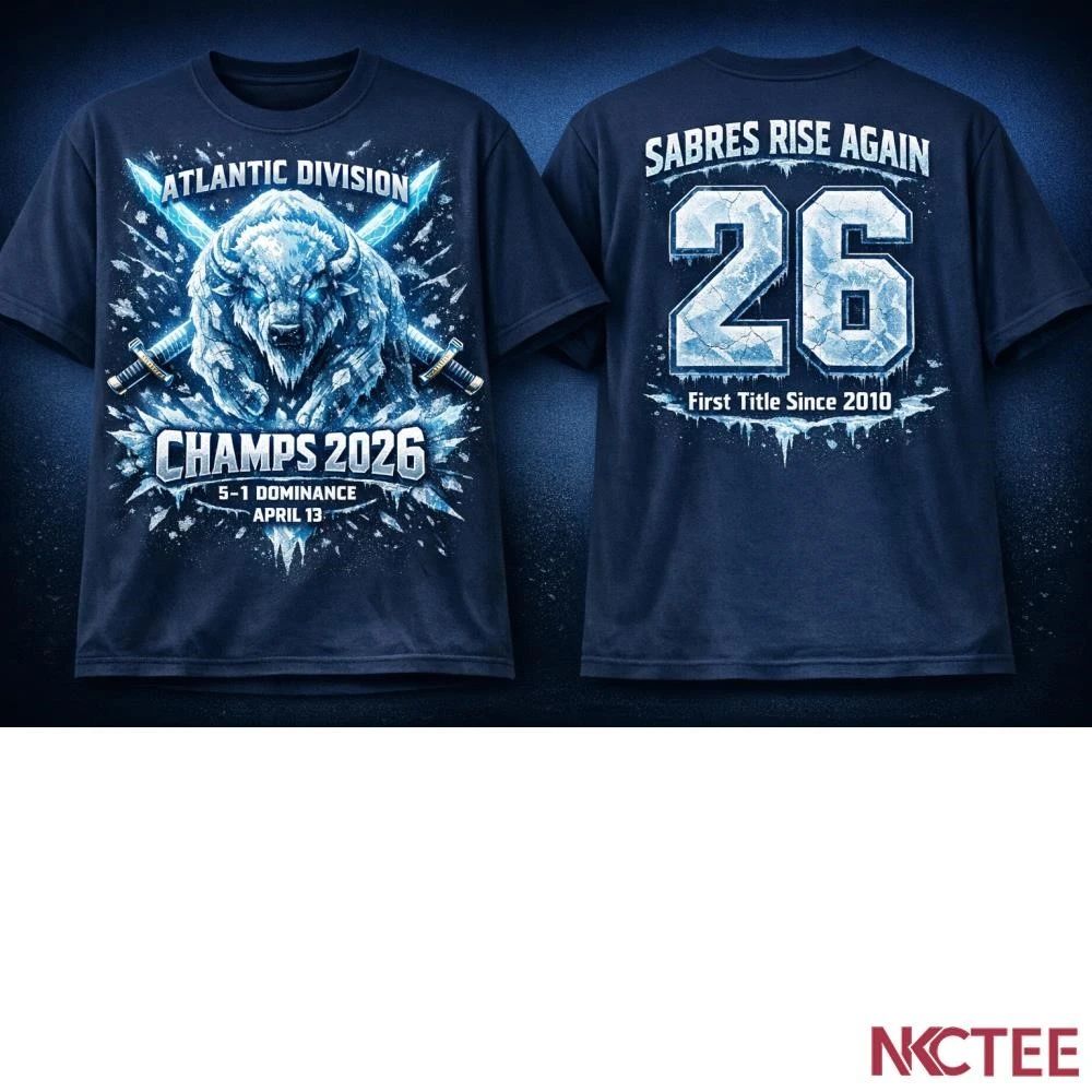Buffalo Sabres Atlantic Division Champions 2026 T-Shirt – #26 Frozen Dynasty Edition