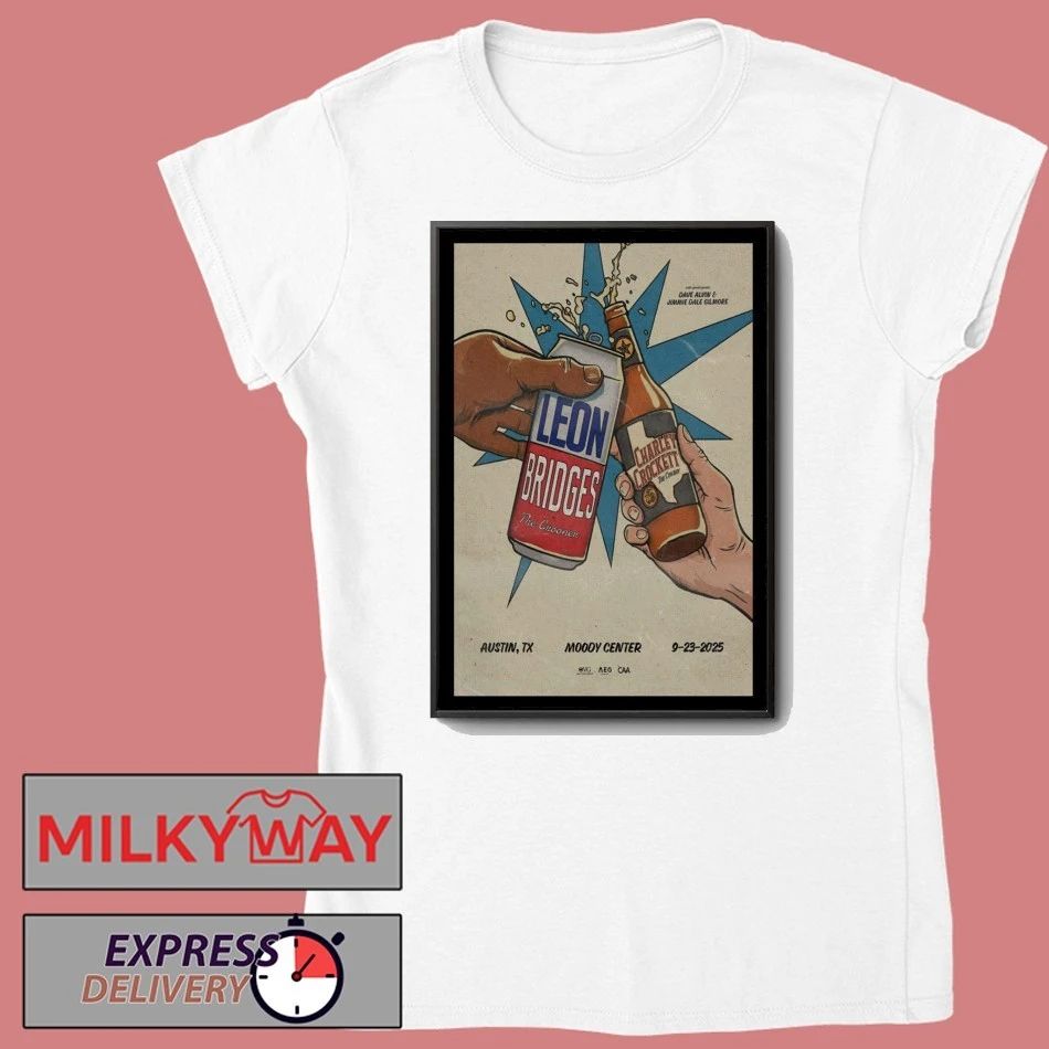 2025 Austin, Texas Leon Bridges & Charley Crockett Poster shirt