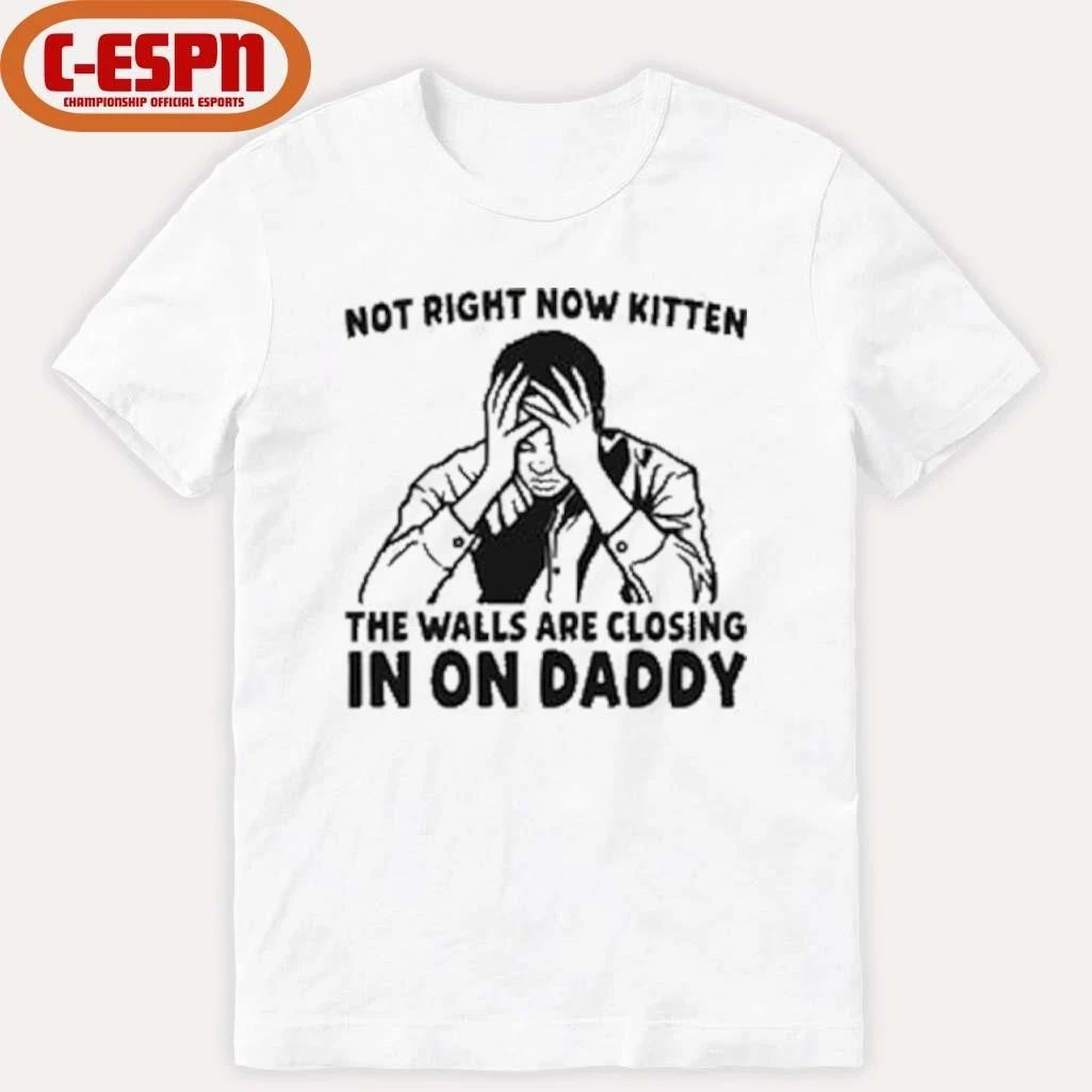Not Right Now Kitten The Walls Are Closing In On Daddy T-Shirt