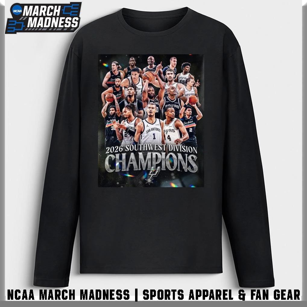 San Antonio Spurs 2026 Southwest Division Champions Poster T-Shirt