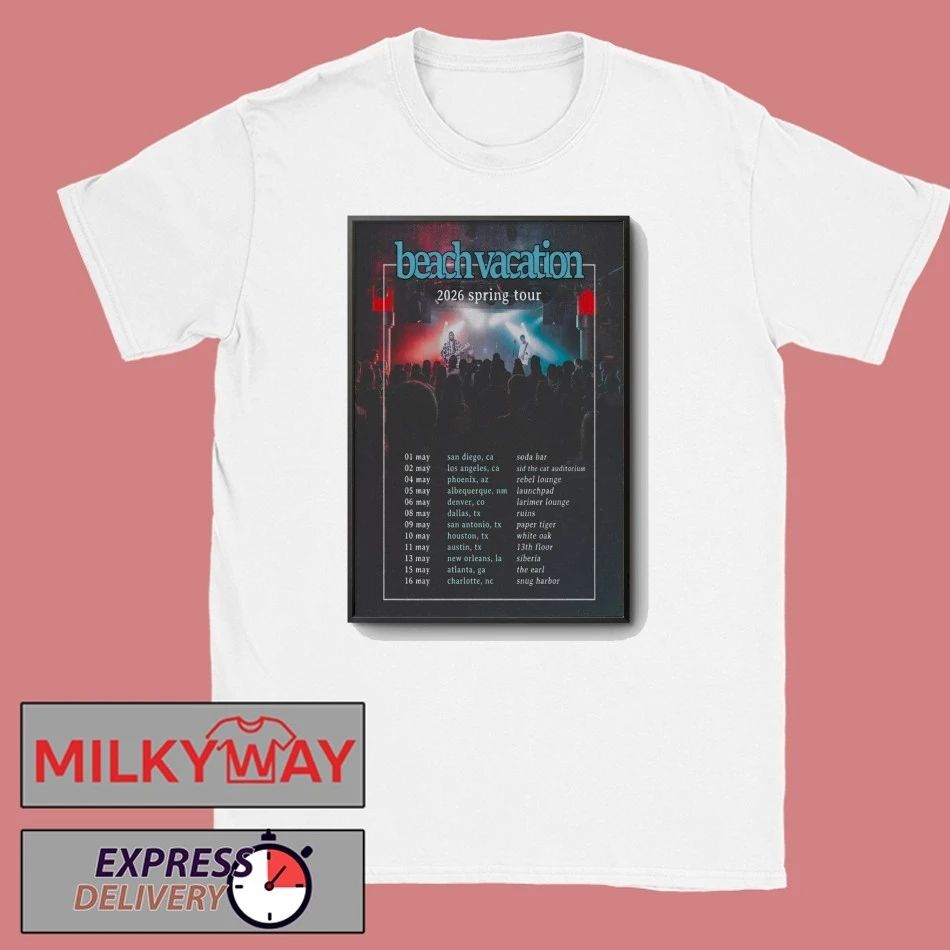 Poster Beach Vacation 2026 Tour Spring shirt