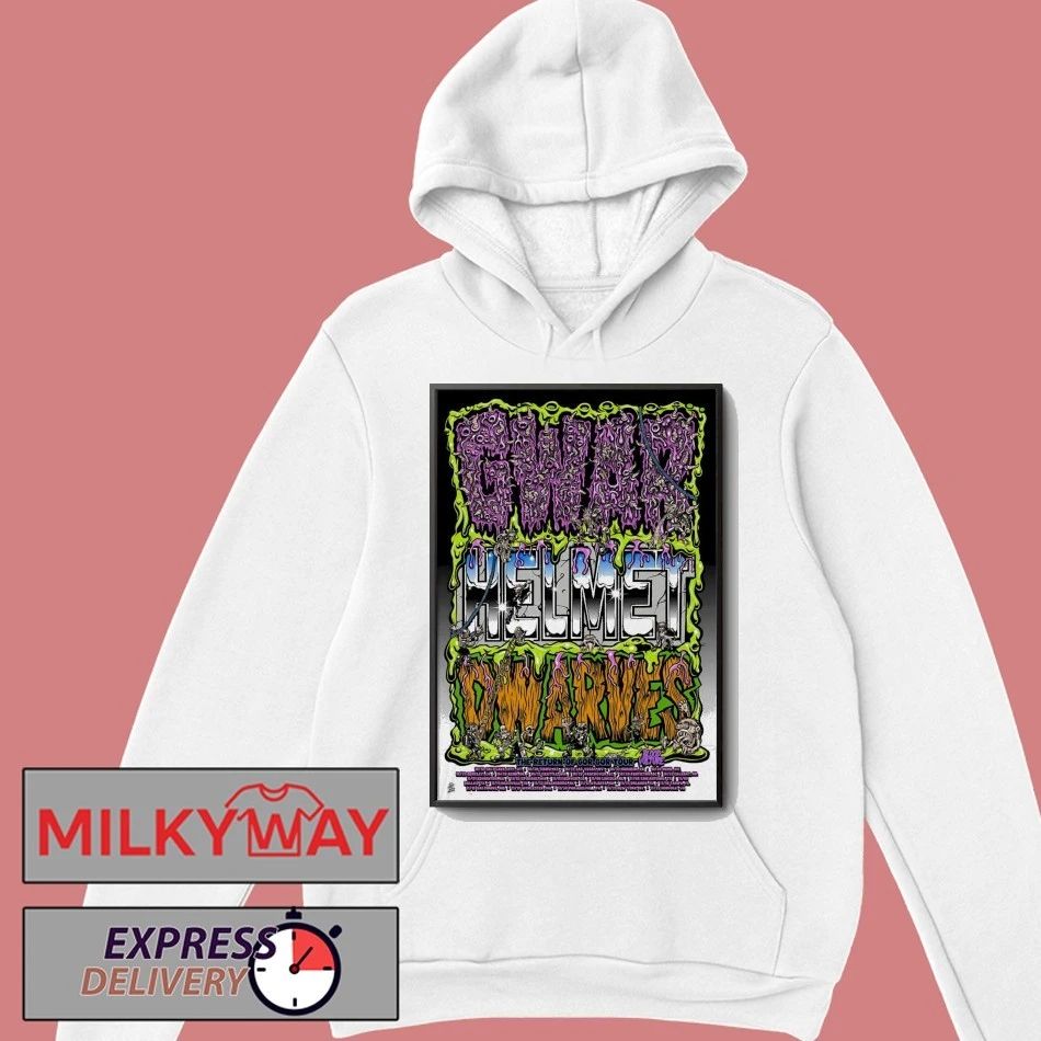 GWAR Helmet Dwarves Tour 2025 Poster shirt