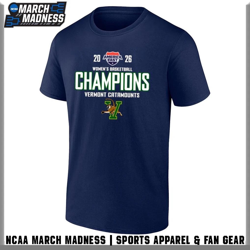 Vermont Catamounts Women’S Basketball 2026 America East Champions T-Shirt