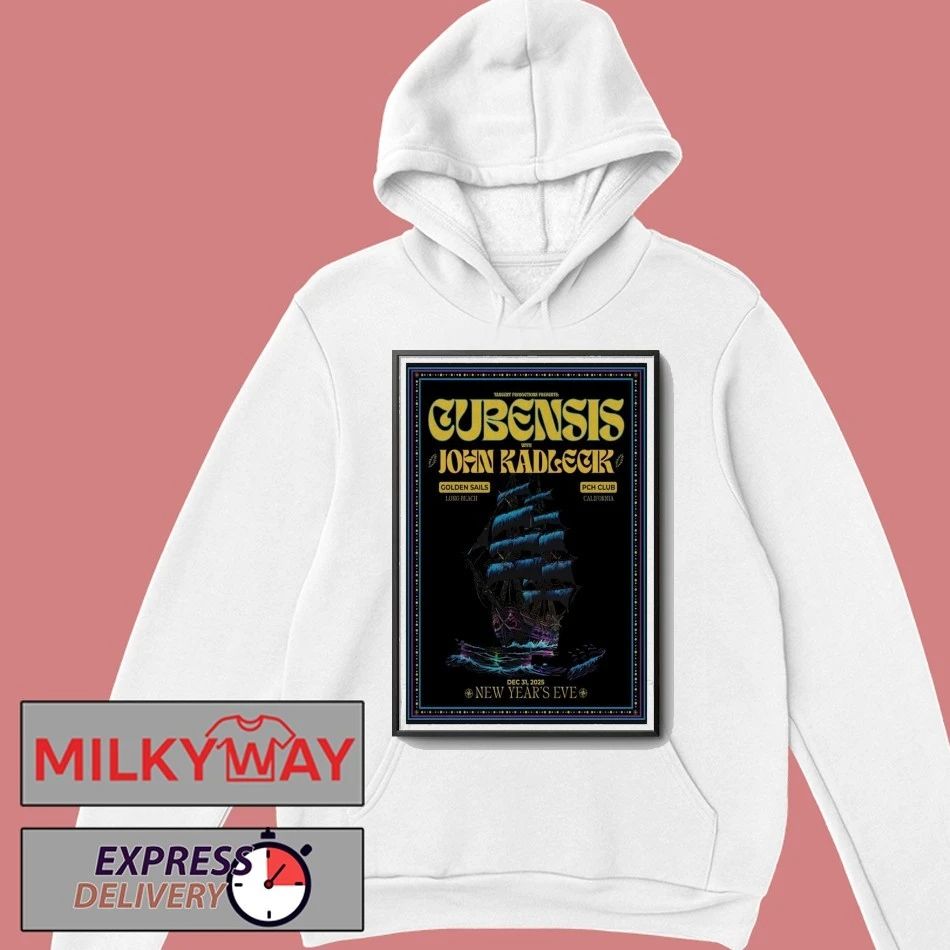 Cubensis With John Kadlecik Golden Sails, PCH Club Long Beach Poster shirt