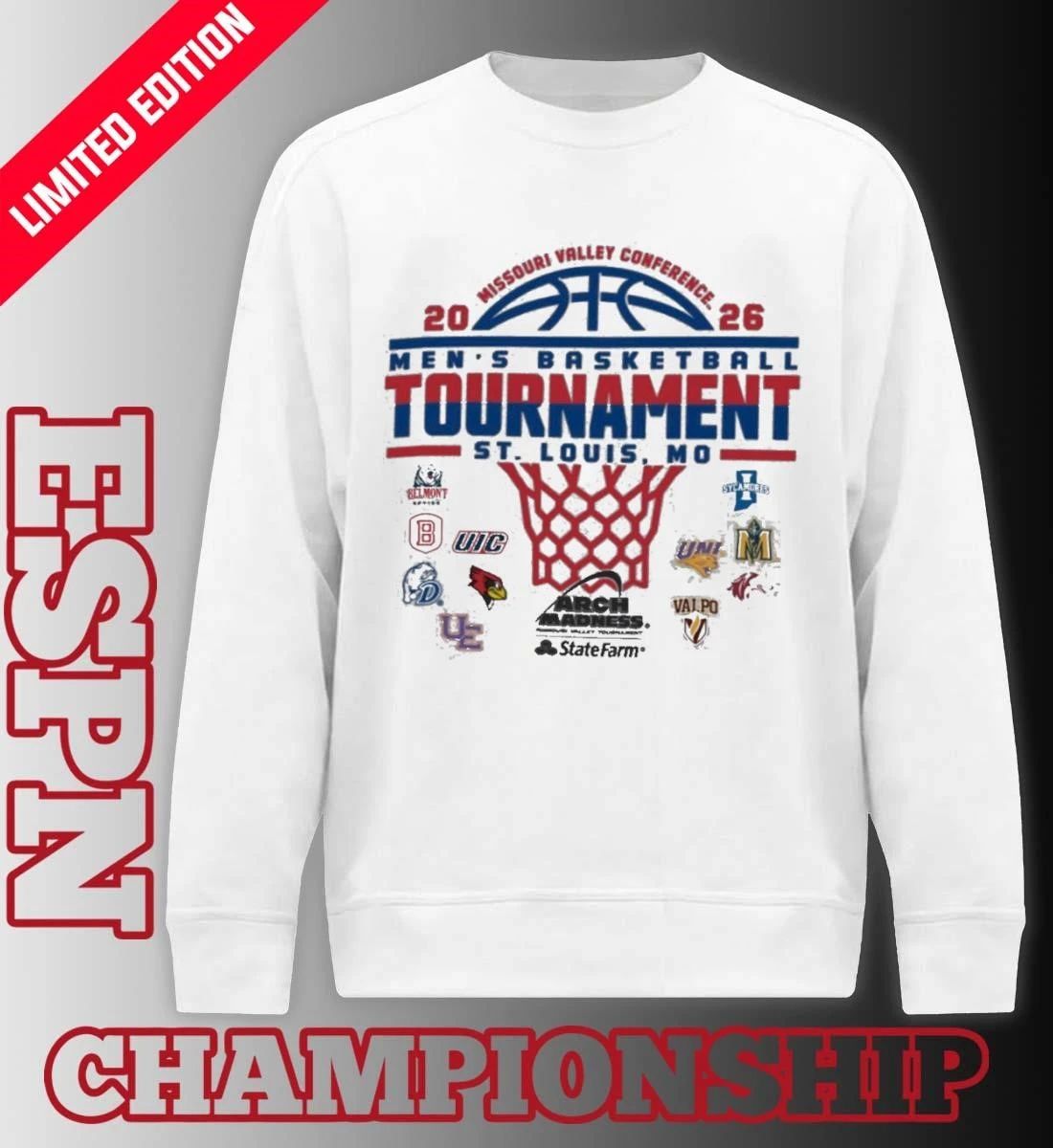 St Louis, MO 2026 MVC Men’s Basketball Championship T-Shirt