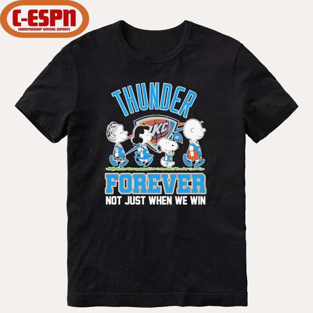 The Peanuts Characters Forever X Oklahoma City Thunder Shirt