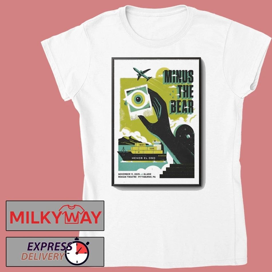 Minus The Bear Roxian Theatre in McKees Rocks PA Nov 11 2025 Poster shirt