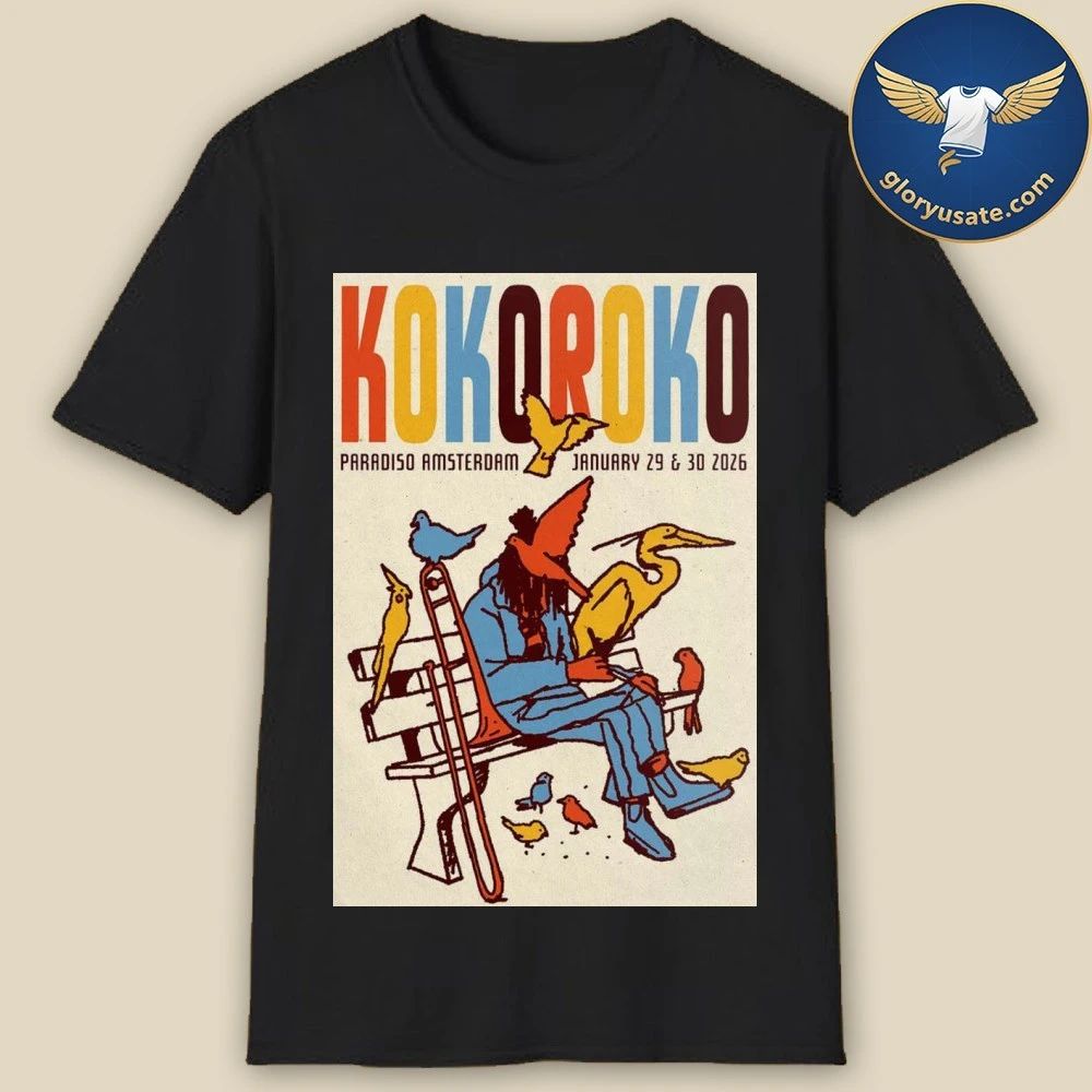 Kokoroko Jan 29 and 30 2026 Poster Paradiso Amsterdam Shirt