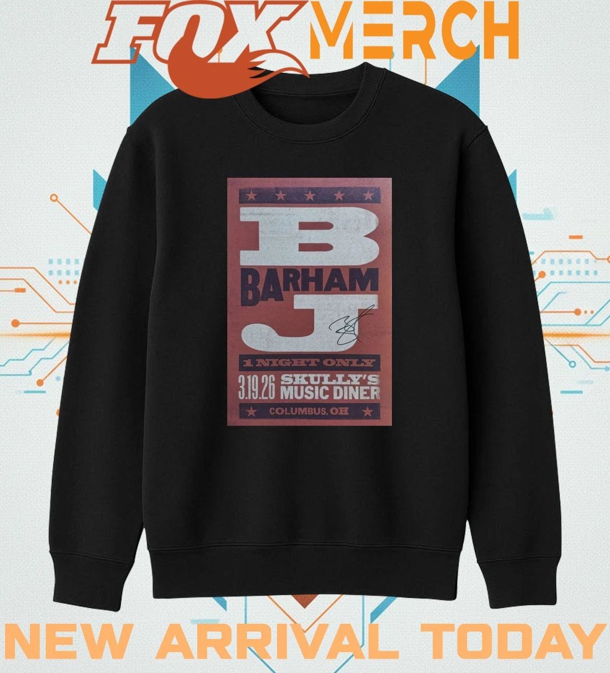 BJ Barham Columbus, Skully’s Music-Diner, mar 19, 2026 poster t-shirt