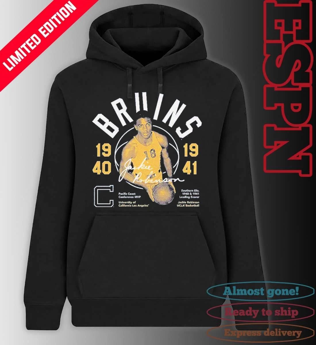 UCLA Bruins Jackie Robinson #42 1940 1941 Basketball T-Shirt