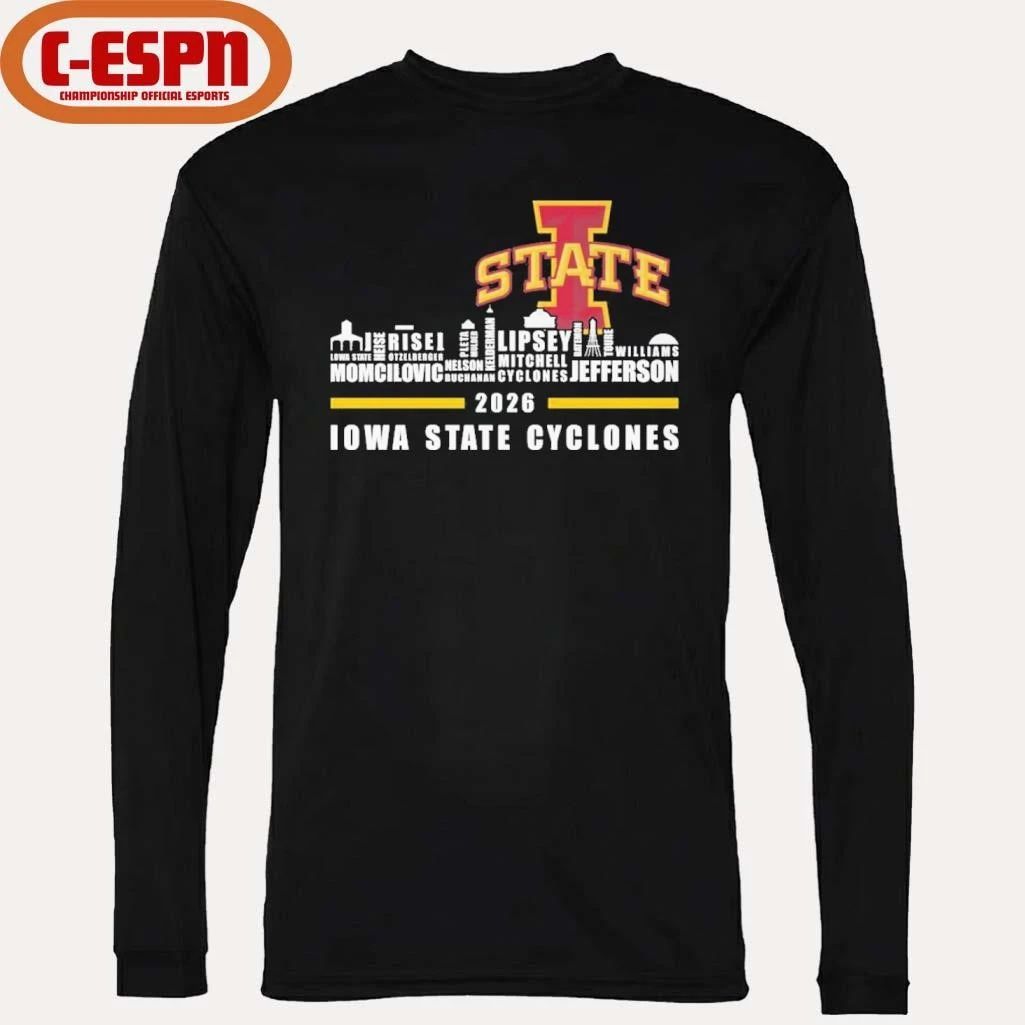 Iowa Skyline 2026 Iowa State Cyclones Players Name Shirt