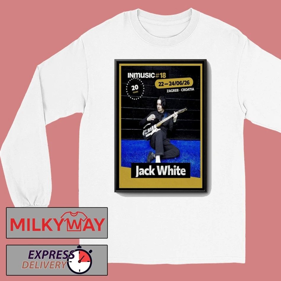 Jack White Zagreb Croatia June 22 24 2026 Poster shirt