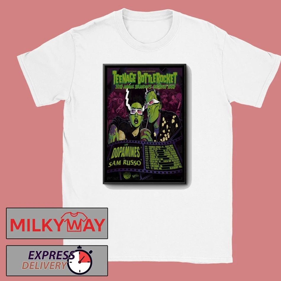 Teenage Bottlerocket Poster 10th Annual on’s Birthday Bash Tour 26 shirt
