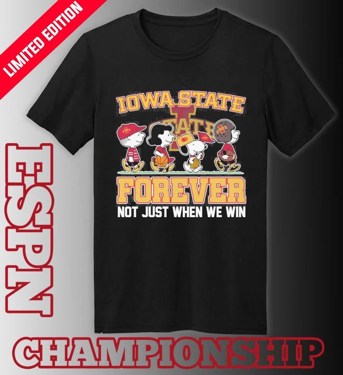 The Peanuts Characters X Iowa Hawkeyes Basketball Shirt