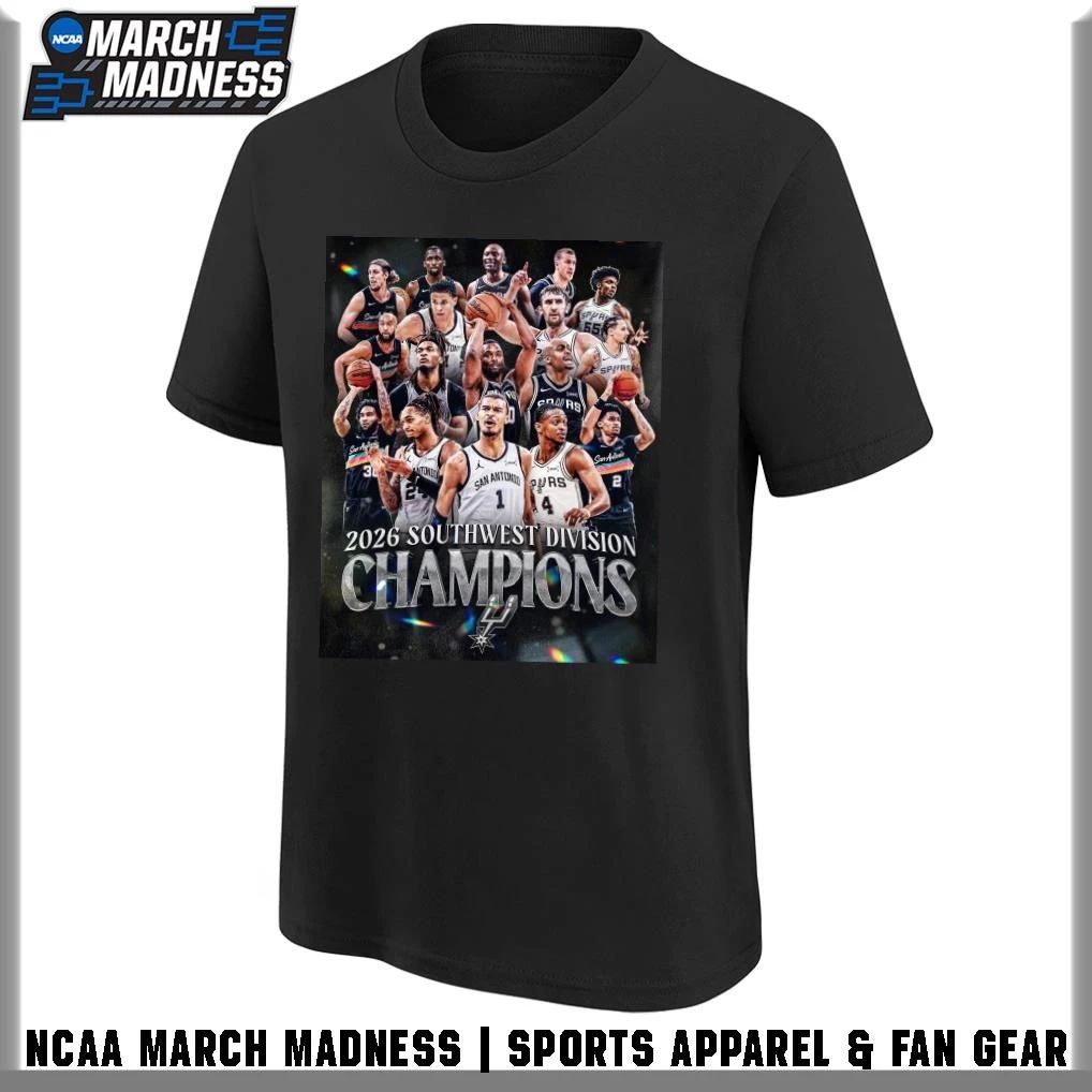 San Antonio Spurs 2026 Southwest Division Champions Poster T-Shirt