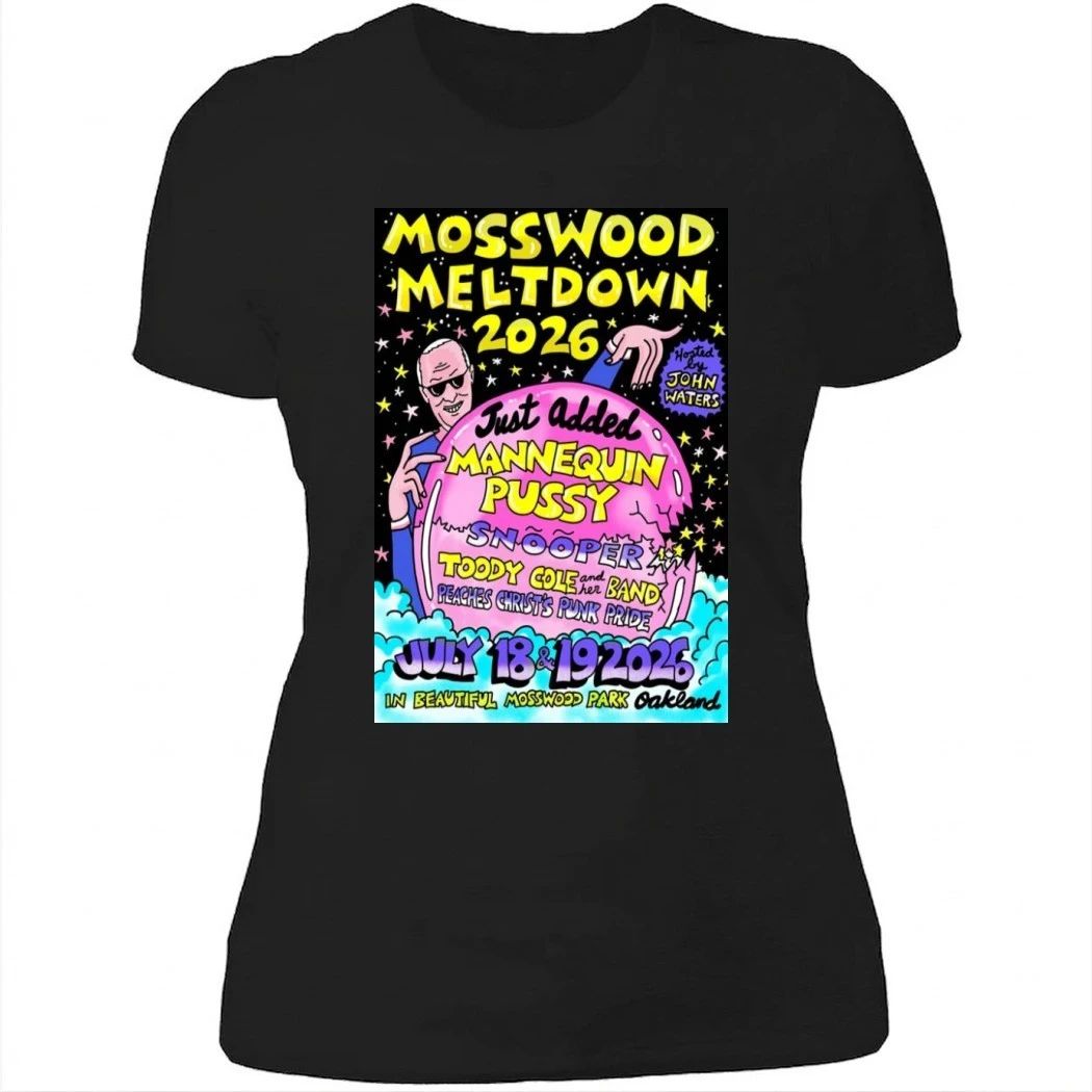 Mosswood Meltdown July 18-19 2026 in Mosswood Park, Oakland, CA Concert Poster Shirt