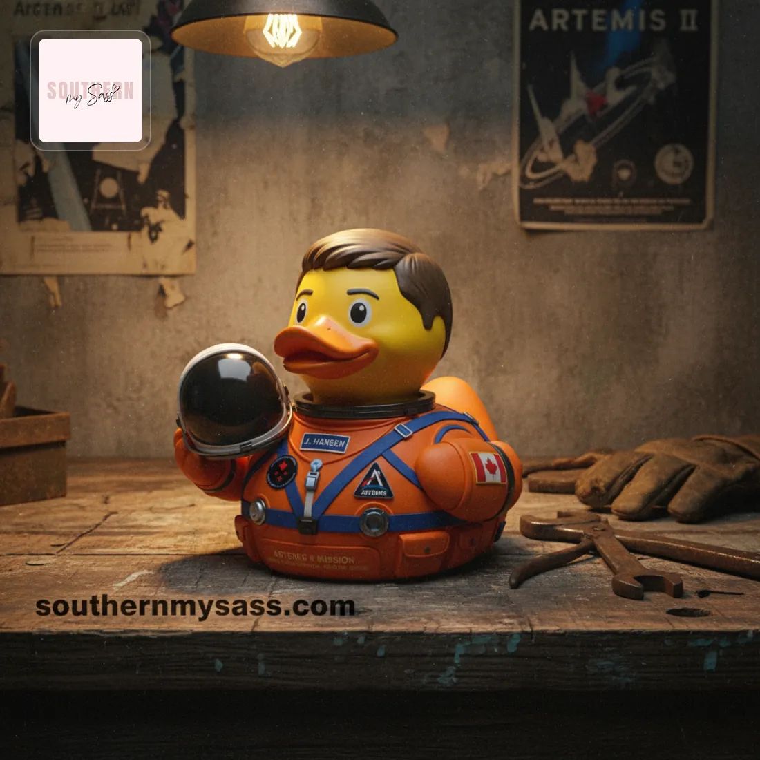Artemis II Mission J. Hansen Astronaut Rubber Duck