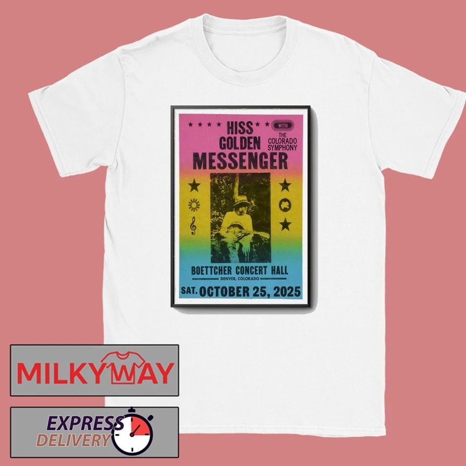 Hiss Golden Messenger Oct 25 2025 Boettcher Concert Hall in Denver CO Poster shirt