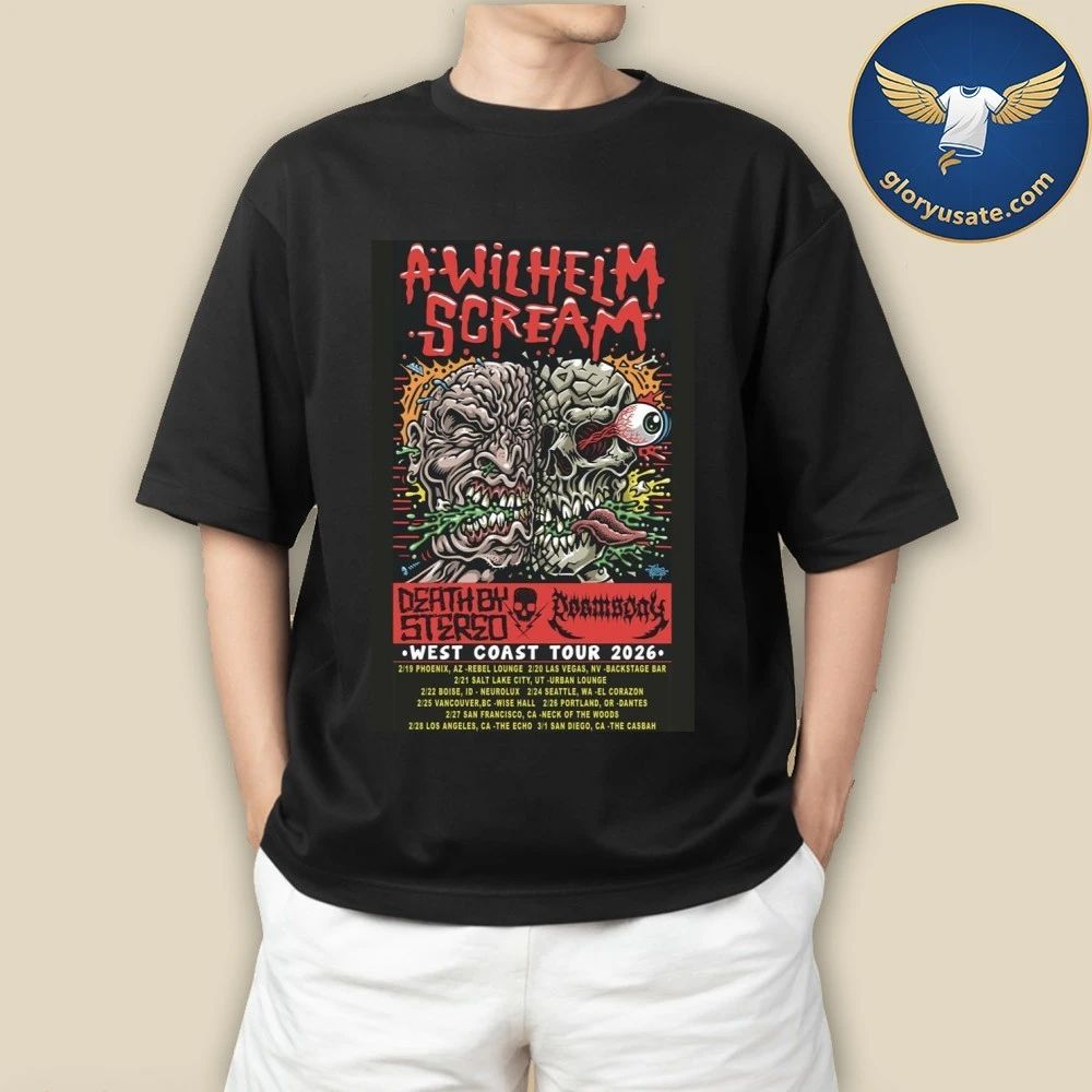A Wilhelm Scream West Coast Tour 2026 Poster Shirt