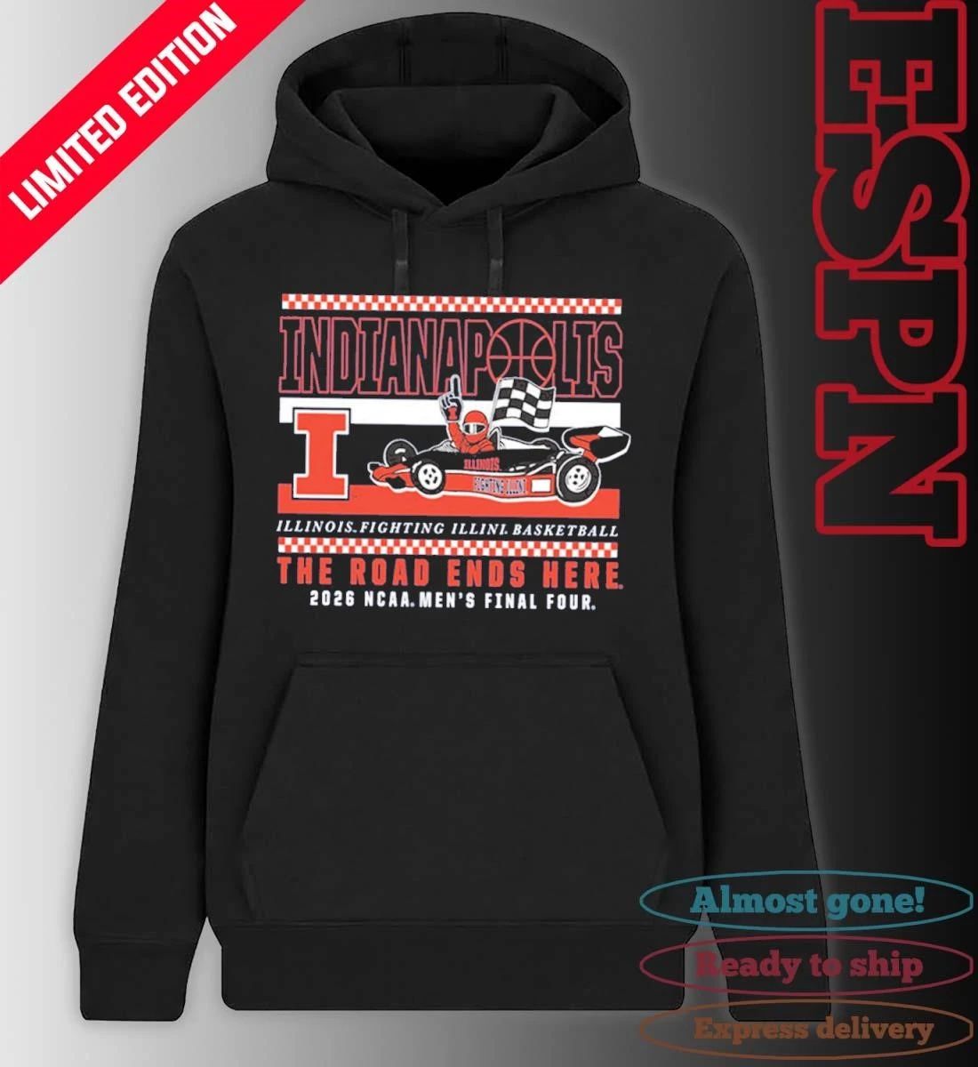 Illinois Men’s Basketball 2026 NCAA Final Four On The Road Again T-Shirt