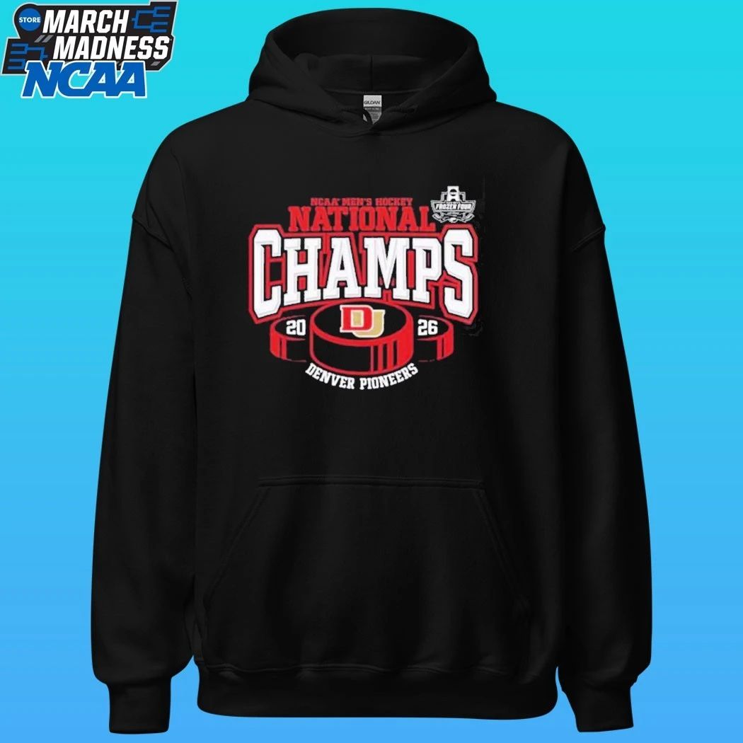 Denver Pioneers 2026 NCAA Frozen Four Men’s Ice Hockey National Champions Hockey Puck Shirt