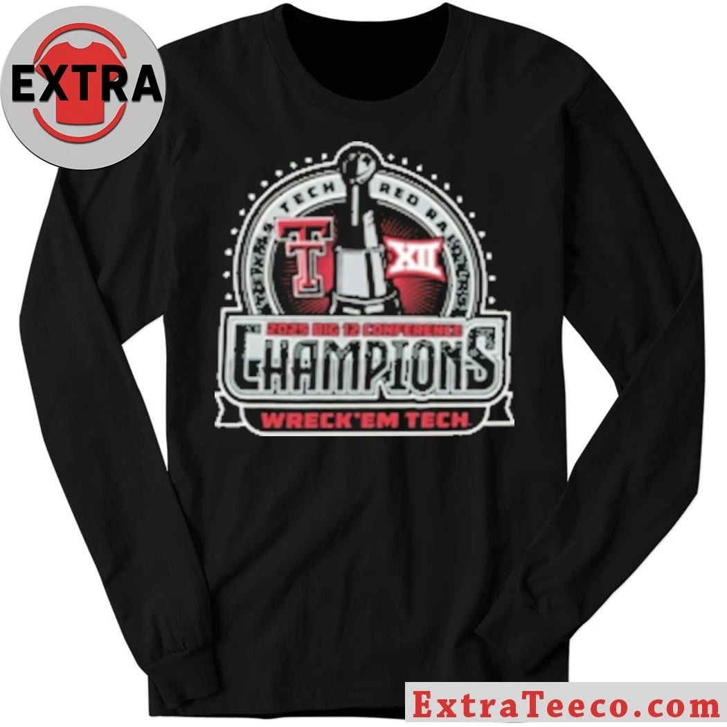 Texas Tech Big 12 Championship Wreck Em Tech Cup And Logo T-Shirt