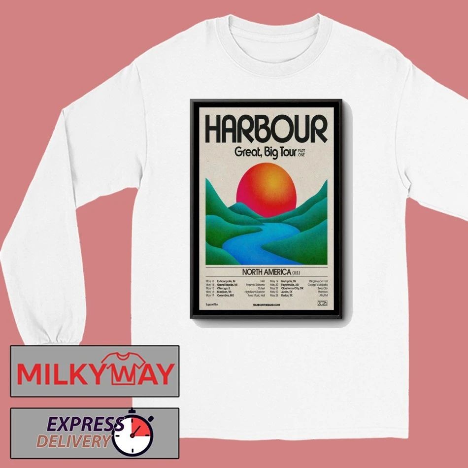Harbour Band Great Big Tour 2026 North America Poster shirt