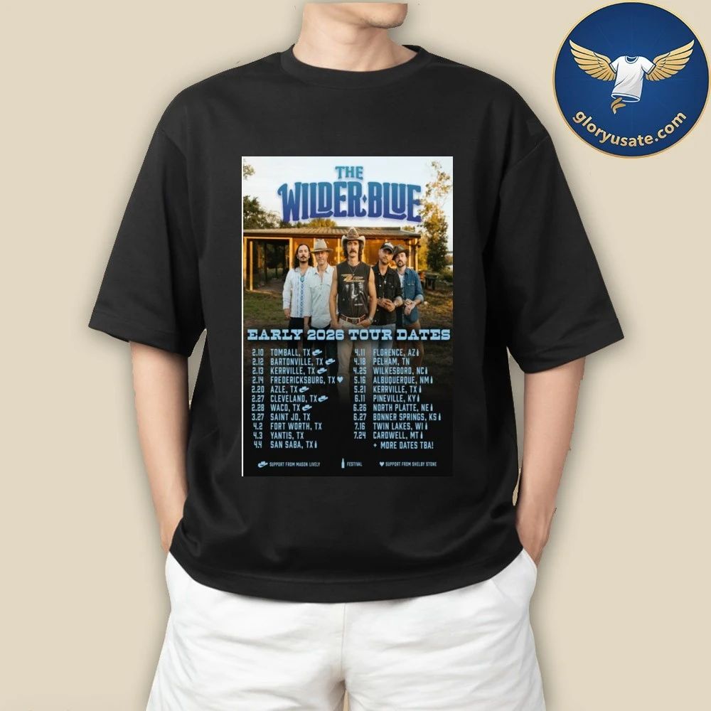 The Wilder Blue Early 2026 Tour Date Poster Shirt