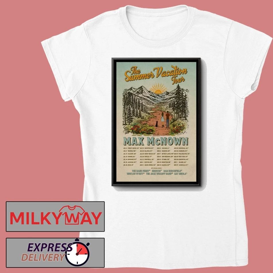 Max McNown The Summer Vacation 2026 Tour Poster shirt